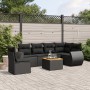 Set de comedor de jardín 7 pzas y cojines ratán sintético negro de , Conjuntos de jardín - Ref: Foro24-3257357, Precio: 448,6...