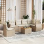 Set sofás de jardín 7 piezas y cojines ratán sintético beige de , Conjuntos de jardín - Ref: Foro24-3257360, Precio: 486,23 €...