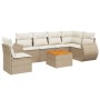 Set sofás de jardín 7 piezas y cojines ratán sintético beige de , Conjuntos de jardín - Ref: Foro24-3257360, Precio: 486,23 €...