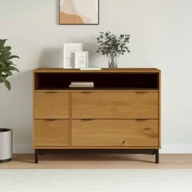 Cómoda FLAM madera maciza de pino 110x40x80 cm de , Cajoneras - Ref: Foro24-376071, Precio: 227,26 €, Descuento: %