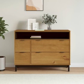 Cómoda FLAM madera maciza de pino 110x40x80 cm de , Cajoneras - Ref: Foro24-376071, Precio: 231,73 €, Descuento: %