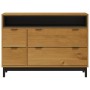 Cómoda FLAM madera maciza de pino 110x40x80 cm de , Cajoneras - Ref: Foro24-376071, Precio: 231,73 €, Descuento: %
