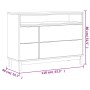 Cómoda FLAM madera maciza de pino 110x40x80 cm de , Cajoneras - Ref: Foro24-376071, Precio: 231,73 €, Descuento: %