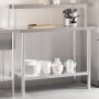 Mesa de trabajo para cocina con estante acero inox 110x55x120cm de , Restauración - Ref: Foro24-3208899, Precio: 248,28 €, De...