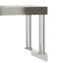 Mesa de trabajo para cocina con estante acero inox 110x55x120cm de , Restauración - Ref: Foro24-3208899, Precio: 248,28 €, De...