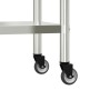 Mesa de trabajo para cocina con estante acero inox 110x55x120cm de , Restauración - Ref: Foro24-3208901, Precio: 247,25 €, De...