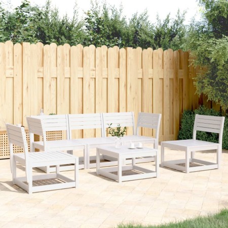 Juego de sofás de jardín 5 piezas madera maciza de pino blanco de , Conjuntos de jardín - Ref: Foro24-3216971, Precio: 458,12...