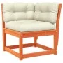 Set muebles jardín 4 pzas con cojines madera pino marrón cera de , Conjuntos de jardín - Ref: Foro24-3216912, Precio: 446,39 ...