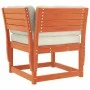 Set muebles jardín 4 pzas con cojines madera pino marrón cera de , Conjuntos de jardín - Ref: Foro24-3216912, Precio: 446,39 ...