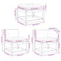 Set muebles jardín 4 pzas con cojines madera pino marrón cera de , Conjuntos de jardín - Ref: Foro24-3216912, Precio: 451,96 ...