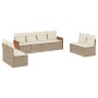 Juego de sofás de jardín con cojines beige 8 pzas ratán PE de , Conjuntos de jardín - Ref: Foro24-3259972, Precio: 496,15 €, ...