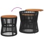 Mesas auxiliares jardín 2 pzas superficie de madera ratán negro de , Mesas de jardín - Ref: Foro24-366291, Precio: 168,49 €, ...