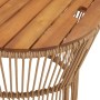 Mesas auxiliares jardín 2 pzas superficie de madera ratán beige de , Mesas de jardín - Ref: Foro24-366293, Precio: 161,17 €, ...