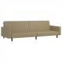Sofá cama de 2 plazas cuero sintético color capuchino de , Sofás - Ref: Foro24-375954, Precio: 273,46 €, Descuento: %