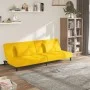 Sofá cama de 2 plazas con dos almohadas terciopelo amarillo de , Sofás - Ref: Foro24-375813, Precio: 242,41 €, Descuento: %