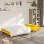 Sofá cama de 2 plazas con dos almohadas terciopelo amarillo de , Sofás - Ref: Foro24-375813, Precio: 242,41 €, Descuento: %
