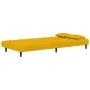 Sofá cama de 2 plazas con dos almohadas terciopelo amarillo de , Sofás - Ref: Foro24-375813, Precio: 242,41 €, Descuento: %