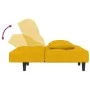 Sofá cama de 2 plazas con dos almohadas terciopelo amarillo de , Sofás - Ref: Foro24-375813, Precio: 242,41 €, Descuento: %