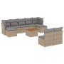 Juego de sofás jardín con cojines beige 10 pzas ratán sintético de , Conjuntos de jardín - Ref: Foro24-3223861, Precio: 514,4...