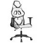 Silla gaming de masaje cuero sintético blanco y negro de , Sillones para videojuegos - Ref: Foro24-345432, Precio: 114,88 €, ...
