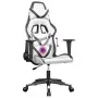 Silla gaming de masaje cuero sintético blanco y negro de , Sillones para videojuegos - Ref: Foro24-345432, Precio: 114,88 €, ...
