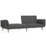 Sofá cama de 2 plazas con dos almohadas tela gris oscuro de , Sofás - Ref: Foro24-375870, Precio: 289,49 €, Descuento: %