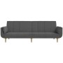 Sofá cama de 2 plazas con dos almohadas tela gris oscuro de , Sofás - Ref: Foro24-375870, Precio: 289,49 €, Descuento: %