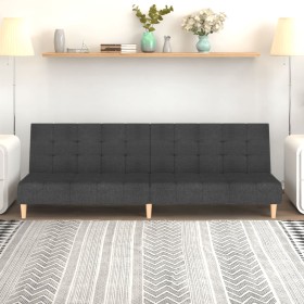 Sofá cama de 2 plazas tela gris oscuro de , Sofás - Ref: Foro24-375755, Precio: 249,04 €, Descuento: %