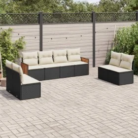 Set de sofás de jardín 8 piezas y cojines ratán sintético negro de , Conjuntos de jardín - Ref: Foro24-3259970, Precio: 453,6...