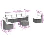 Set de sofás de jardín 7 piezas con cojines ratán PE gris de , Conjuntos de jardín - Ref: Foro24-3259953, Precio: 400,39 €, D...