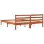 Estructura de cama madera maciza pino marrón cera 180x200 cm de , Camas y somieres - Ref: Foro24-844148, Precio: 117,03 €, De...