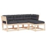 Juego de muebles de jardín 4 pzas y cojines madera maciza pino de , Conjuntos de jardín - Ref: Foro24-3216910, Precio: 382,65...