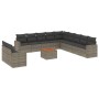 Set de sofás de jardín 12 pzas con cojines ratán sintético gris de , Conjuntos de jardín - Ref: Foro24-3224205, Precio: 745,0...