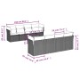 Set de muebles de jardín 9 pzas y cojines ratán sintético gris de , Conjuntos de jardín - Ref: Foro24-3223526, Precio: 516,09...