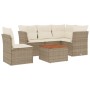 Juego de sofás jardín con cojines 6 pzas ratán sintético beige de , Conjuntos de jardín - Ref: Foro24-3223643, Precio: 389,96...