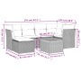 Set de sofás de jardín 7 piezas con cojines ratán PE gris de , Conjuntos de jardín - Ref: Foro24-3223750, Precio: 386,63 €, D...