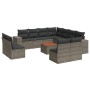 Set de sofás de jardín 12 pzas con cojines ratán sintético gris de , Conjuntos de jardín - Ref: Foro24-3225507, Precio: 696,7...