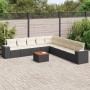 Set de sofás de jardín 10 pzas cojines ratán sintético negro de , Conjuntos de jardín - Ref: Foro24-3225489, Precio: 551,72 €...