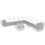 Set de sofás de jardín 10 pzas cojines ratán sintético negro de , Conjuntos de jardín - Ref: Foro24-3225489, Precio: 551,72 €...