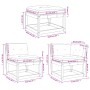 Set muebles jardín 7 pzas con cojines madera maciza pino blanco de , Conjuntos de jardín - Ref: Foro24-3216931, Precio: 843,7...
