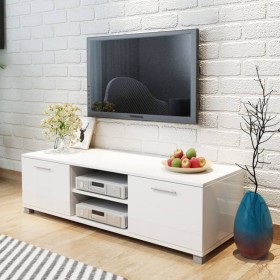 Mueble para TV blanco brillante 120x40,5x35 cm en Muebles TV | Comprar online en Foru.es