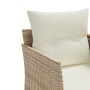 Sofá de jardín 2 plazas con toldo y taburetes ratán PE beige de , Sofás de exterior - Ref: Foro24-365805, Precio: 258,95 €, D...