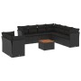 Set de sofás de jardín 11 pzas y cojines ratán sintético negro de , Conjuntos de jardín - Ref: Foro24-3256041, Precio: 673,79...
