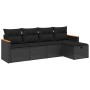 Set de muebles de jardín 5 pzas y cojines ratán sintético negro de , Conjuntos de jardín - Ref: Foro24-3265283, Precio: 305,1...