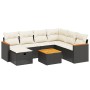 Set de sofás de jardín 8 piezas y cojines ratán sintético negro de , Conjuntos de jardín - Ref: Foro24-3265333, Precio: 424,7...