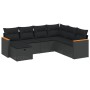Set de comedor de jardín 7 pzas y cojines ratán sintético negro de , Conjuntos de jardín - Ref: Foro24-3265325, Precio: 446,9...