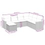 Set de comedor de jardín 7 pzas y cojines ratán sintético negro de , Conjuntos de jardín - Ref: Foro24-3265325, Precio: 446,9...