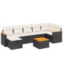 Set de sofás de jardín 8 piezas y cojines ratán sintético negro de , Conjuntos de jardín - Ref: Foro24-3265319, Precio: 424,7...