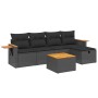 Set de sofás de jardín 6 piezas y cojines ratán sintético negro de , Conjuntos de jardín - Ref: Foro24-3265507, Precio: 364,2...