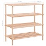 Zapatero de 4 alturas madera maciza de abeto de vidaXL, Zapateros y organizadores de calzado - Ref: Foro24-285201, Precio: 29...